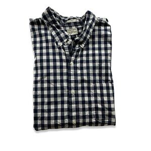 J. Crew Gingham Short Sleeve Button Up